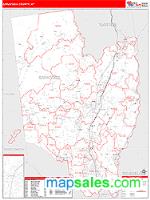 Saratoga County, NY Wall Map Zip Code