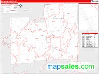 Schuyler County, NY Wall Map Zip Code