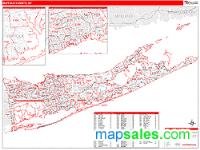 Suffolk County, NY Wall Map Zip Code