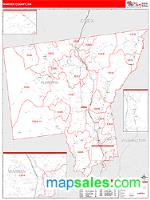 Warren County, NY Wall Map Zip Code