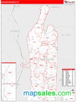 Washington County, NY Wall Map Zip Code