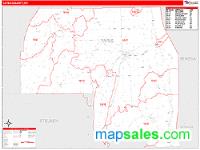 Yates County, NY Wall Map Zip Code