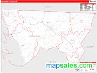 Alleghany County, NC Wall Map Zip Code