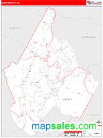 Avery County, NC Wall Map Zip Code