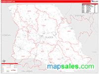 Bladen County, NC Wall Map Zip Code