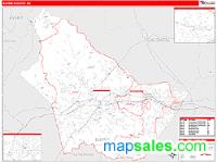 Burke County, NC Wall Map Zip Code