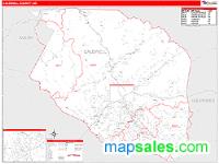 Caldwell County, NC Wall Map Zip Code