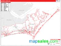 Carteret County, NC Wall Map