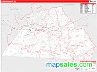 Catawba County, NC Wall Map Zip Code