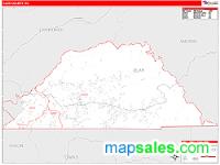 Clay County, NC Wall Map Zip Code