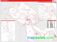 Craven County, NC Wall Map Zip Code