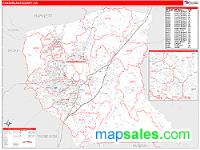 Cumberland County, NC Wall Map Zip Code