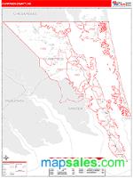 Currituck County, NC Wall Map Zip Code