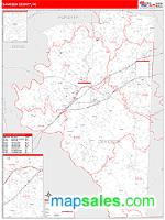Davidson County, NC Wall Map Zip Code