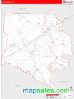 Davie County, NC Wall Map Zip Code