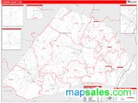 Harnett County, NC Wall Map Zip Code
