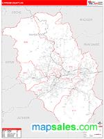 Haywood County, NC Wall Map Zip Code