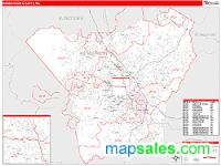 Henderson County, NC Wall Map Zip Code