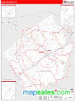 Johnston County, NC Wall Map Zip Code