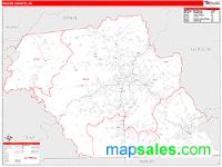 Macon County, NC Wall Map Zip Code