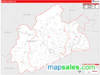 Madison County, NC Wall Map Zip Code