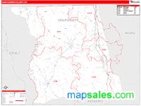 Montgomery County, NC Wall Map Zip Code