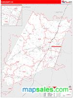 Nash County, NC Wall Map Zip Code