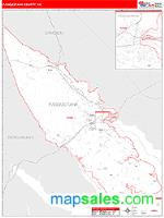 Pasquotank County, NC Wall Map Zip Code