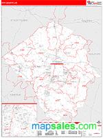 Pitt County, NC Wall Map Zip Code