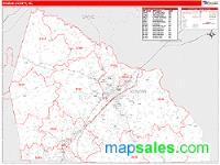 Rowan County, NC Wall Map Zip Code