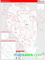 Sampson County, NC Wall Map Zip Code