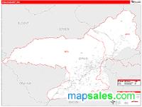 Swain County, NC Wall Map Zip Code