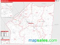 Union County, NC Wall Map Zip Code