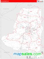 Wayne County, NC Wall Map Zip Code