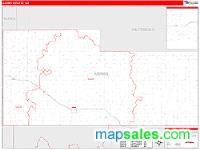 Adams County, ND Wall Map Zip Code