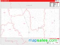 Dickey County, ND Wall Map Zip Code