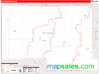 Hettinger County, ND Wall Map Zip Code