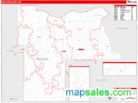 Mercer County, ND Wall Map Zip Code
