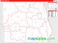 Pembina County, ND Wall Map Zip Code