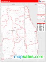 Richland County, ND Wall Map Zip Code