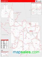 Ward County, ND Wall Map Zip Code
