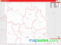 Wells County, ND Wall Map Zip Code