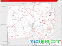 Butler County, OH Wall Map Zip Code