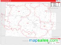 Coshocton County, OH Wall Map Zip Code