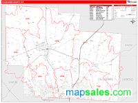 Delaware County, OH Wall Map Zip Code