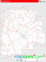 Fairfield County, OH Wall Map Zip Code