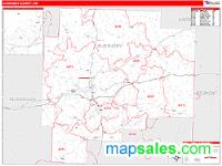 Guernsey County, OH Wall Map Zip Code