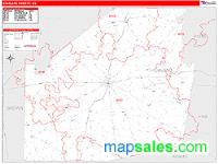 Highland County, OH Wall Map Zip Code