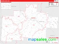 Hocking County, OH Wall Map Zip Code