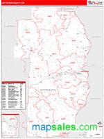 Jefferson County, OH Wall Map Zip Code
